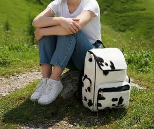 Sac à dos en cuir de vachette véritable de qualité supérieure, fait main, pour voyage, ordinateur portable, école, avec fermeture éclair, multifonction, 20-35L, unisexe - Product Image 2