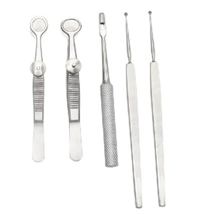 Juego de 8 instrumentos quirúrgicos manuales para el manejo de calazón, kit de curetas y fórceps para cirugía oftálmica de párpados con bandeja y bisturí - Product Image 4