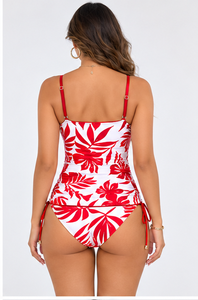 Maillot de bain tankini grande taille pour femme, short taille haute, haut de maillot froncé, extensible et confortable, séchage rapide, idéal pour la plage, la piscine et les centres de villégiature - Product Image 4