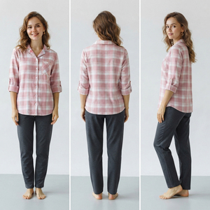 100% Cotton Women <b>Flannel</b> Shirt Long Sleeve Sleeping Shirt Button Down Nightwear Shirt Lounger Wear Soft <b>Flannel</b> Shirt Ladies - Product Image 5