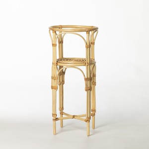 Cane rattan plant shelf greenery display <b>pot</b> <b>holder</b> discount deal freestanding planter rack - Product Image 3