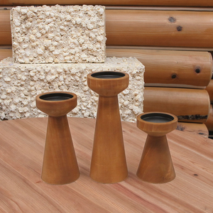 Porte-bougies rustiques en bois sur mesure 2025 pour décorations de fêtes et bougeoirs – Décoration intérieure par MULTI CRAFT - Product Image 1