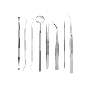 Kit de restauration dentaire manuel autoclavable en acier inoxydable avec 7 instruments de restauration en composite et poignée en silicone - Product Image 4