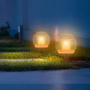 2Pcs Solar Floating Pool Lights IP67 Waterproof Outdoor Globe Ball with 3 Lighting Colors Modes Solar Flame Stake Lights - Product Image 5