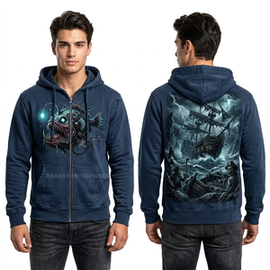 Sweat-shirt à capuche tie-dye orange et noir, imprimé squelette de robot mécanique personnalisé, motif graphique industriel Undead Factory, streetwear pour hommes - Product Image 4