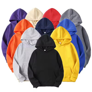 Heavy Weight Winter Embroidered Custom Printed Men's Loose Fit Solid Casual Fleece 100% Polyester Pullover <b>Hoodies</b> - Product Image 1