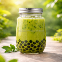 Bouteille transparente PET TB500-3317 de 500 ml/200 ml pour smoothies, jus, sauces et plus - Contenants de qualité alimentaire à emporter