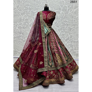 Nupcial Indio Desgaste Terciopelo Colecciones Para Novia Con Zarkhan Trabajo Por Fabzone - Product Image 1