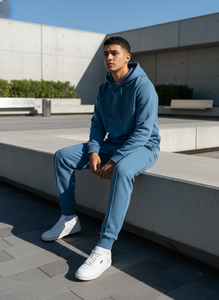 Chándal de Invierno para Hombre, Estilo Urbano, con Diseño de Logotipo Personalizado, Pedrería, Lavado Ácido, 100% Algodón - Product Image 6