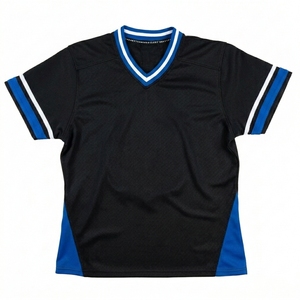 Wholesale Gradient Color Wave Print Club Uniform Football Soccer Jersey Printed V-neck Men's 100% Polyester - Product Image 5