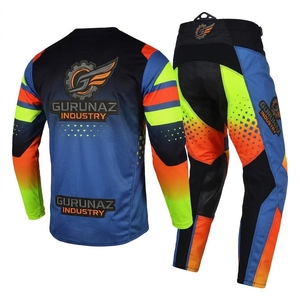 Conjunto de Pantalones y Jersey de Motociclismo Guruna Z Rojo Unisex de Poliéster/Algodón, Ropa de Motociclismo Transpirable, Impermeable, Resistente al Viento y de Secado Rápido - Product Image 2