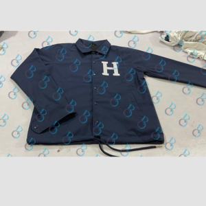 Chaqueta Cortavientos Personalizada Unisex para Hombre, Estilo Casual, Cuello Alto, Cierre de Broches, 100% Algodón, Chaqueta Deportiva - Product Image 2