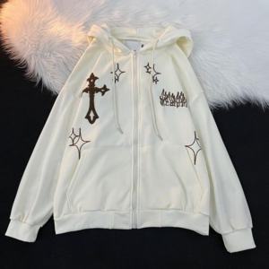 ผู้ผลิตเสื้อฮู้ดดี้ผ้าเฟรนช์เทอร์รี่ทรงโอเวอร์ไซส์แบบดิสเทรส  รับทำโลโก้ปัก  ติดแพทช์  ปักลาย  กันลมสำหรับฤดูหนาว - Product Image 3