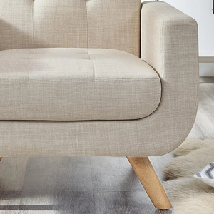 SOFA <b>CHAIR</b> Mid-Century One Seat from Vietnam Single <b>Chair</b> Polyester Tufted Back Flared Arms Polyester <b>Yellow</b>/Green/Grey - Product Image 6