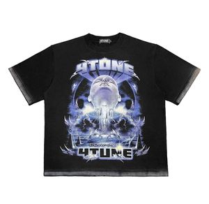 Camiseta Oversize de Algodón de Alta Calidad con Hombros Caídos, Estilo Urbano, Ajuste Boxy Cropped, Personalizable con Logo para Hombre - Product Image 3