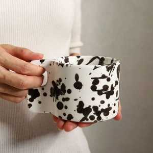 Green Ceramic <b>Mug</b> Set With Square Saucers Heat Resistant Dishwasher Safe For Afternoon Tea - Product Image 2
