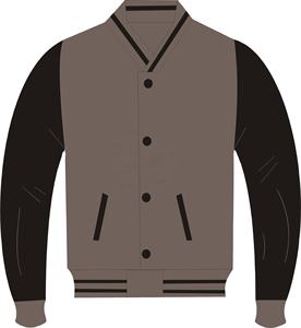 เสื้อแจ็คเก็ตเบสบอลวาร์ซิตี้สำหรับผู้ชาย ผ้าโพลีเอสเตอร์ 100% กระดุมเดี่ยว น้ำหนักเบา ผ้าซาติน ทรงบอมเบอร์ - Product Image 1