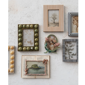 FAIZA CRAFT <b>Resin</b> Vintage Floating Photo Frame with Customized Logo Antique Brass Finish Handmade Wall Decor Embossing - Product Image 6