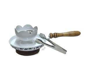 Quemador de incienso de madera natural hecho a mano con diseño metálico y perforado para aromaterapia, quemador de bakhoor, fragancia para el hogar - Product Image 2