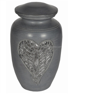 Meilleure vente : Urne funéraire moderne en métal rose avec finition peinte, vase de table pour décoration intérieure et rangement des cendres - Product Image 3