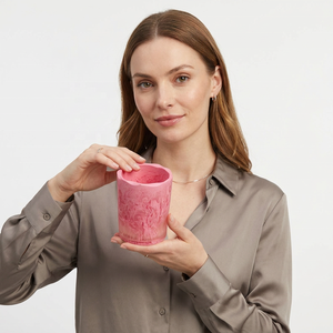<b>Pink</b> Swill Pattern Logo Resin Tumbler Reusable Modern Design Single Wall <b>Slide</b> Cap Dishwasher Safe Home Use Unisex Gift - Product Image 2