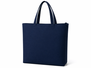 Bolsa de Tela Azul Marino AMANI de 300 g/m², 20x18x5, con Cierre de Cremallera, Reutilizable, Ecológica, con Asa Larga, MAKE TODAY - Product Image 4