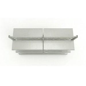 Estante rectangular independiente de Vietnam, desmontable, con recubrimiento en polvo, 100 kg/nivel, moderno, con respaldo de malla de doble cara, de acero laminado en frío. - Product Image 2