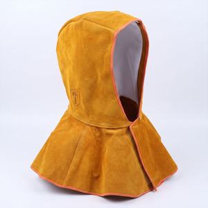 JNM SAFETY Cagoule de soudage en cuir de vachette pleine fleur de haute qualité, vêtement de protection industriel robuste pour soudeur contre les étincelles et la chaleur - Product Image 2