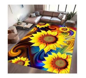 Modern 3D Sunflower Area Rug Colorful Abstract Floral Living Room Carpet Non-Slip Floor Mat Living Room Bedroom Home Decor - Product Image 3