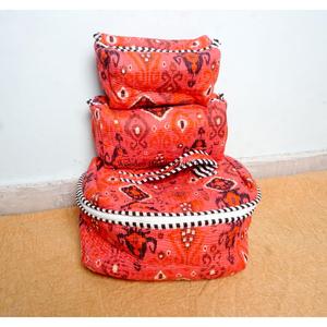 Nuevo y elegante juego de neceseres de 3 piezas con decoración de cadena de borlas, tela acolchada, cierre de cremallera, duradero, portátil, organizador de viaje. - Product Image 2