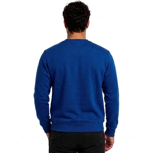 Pull en tricot bleu à col rond pour homme, coupe classique, couleur unie, sweat-shirt décontracté, vêtement d'automne - Product Image 2