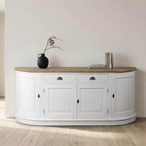 Commode Liana en teck massif naturel, meuble de rangement contemporain pour chambre à coucher, salon, hôpital, écologique, 6 tiroirs - Product Image 4