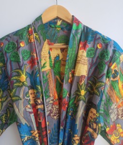 Robe Kimono Longue en Coton Premium Imprimée à la Main, Motif Floral, avec Poches Avant, Fabricant Grossiste OEM - Product Image 2