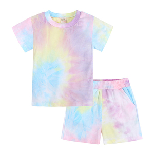 BNSB SPORTS Oversized Tie-Dye Crewneck T-Shirt & Shorts Set 2026 New Men's High Street Summer Fashion 100% Cotton Quick Dry Set - Product Image 5