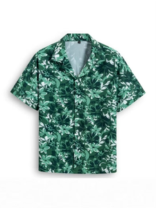 เสื้อเชิ้ตแขนสั้นลำลองสไตล์ฮาวายสำหรับผู้ชาย ลายดอกไม้ ติดกระดุมแถวเดียว สำหรับฤดูร้อน พักผ่อน ชายหาด วันหยุดกลางแจ้ง - Product Image 1