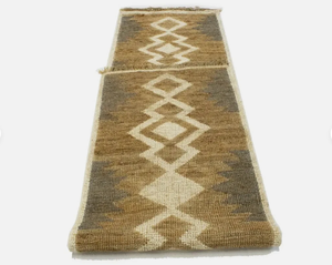 Tapis de sol en jute noir à bords festonnés, tissé à la main, style bohème, pour salon, chambre, hôtels, et espaces commerciaux - Product Image 2