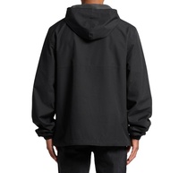 Nouvelle veste anorak demi-zip en toile noire de haute qualité, coupe-vent d'hiver, avec empiècements, style streetwear fin