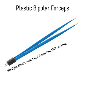 Pinzas bipolares rectas de plástico, aisladas, punta de 2.0 mm, 17.8 cm de largo Cushing CE - Product Image 1