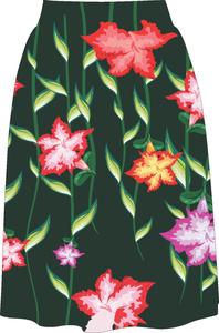 Custom Discharge Printing High Waist Long Lockdown <b>Skirts</b> Solid <b>Winter</b> Vintage Anti-Wrinkle Pleated Design for Women Polyester - Product Image 1