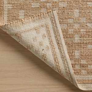 Tapis en jute tressé naturel fait main, couleur unie, pour intérieur et extérieur, en raphia et paille, style uni, techniques artisanales, pour la maison - Product Image 4
