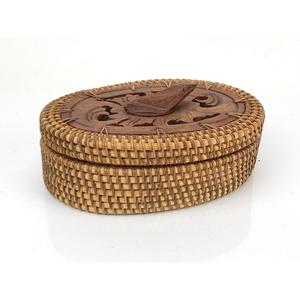 Utility Eco Friendly Bamboo Style Rattan <b>Basket</b> For Fruit Vegetable And <b>Bread</b> Storage Handmade Natural Rattan <b>Basket</b> For Kitchen - Product Image 4