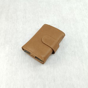 Indian Exporter Genuine Leather Card <b>Holders</b> Metal Men's <b>Wallets</b> Pop-up RFID Coin Zipper Pocket Low Cost Wholesale Gifting Boxes - Product Image 3