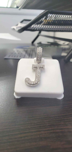 Pendentif personnalisé lettre J serti de diamants, bijoux hip-hop, collier statement, charme - Product Image 4