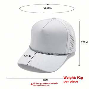 Casquette de baseball d'extérieur à séchage rapide en maille laser, 5 panneaux, style camionneur avec cordon - Product Image 2