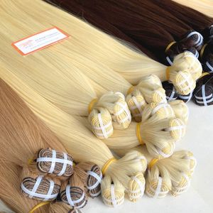 Lots de cheveux Remy bruts en gros, couleur personnalisée, double trame machine, cheveux vierges, fournisseurs, longue durée - Product Image 2