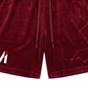 Shorts cargo en velours bleu marine de luxe pour hommes, avec étoile en strass, respirants, écologiques, vêtements urbains, Maluza Industries - Product Image 2