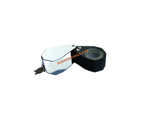 SUNTOOLS/STIPL Hexagon Cut Iron <b>Magnifier</b> Loupe 21MM with 6 <b>Light</b> for Jewelry Measuring Tools - Product Image 2