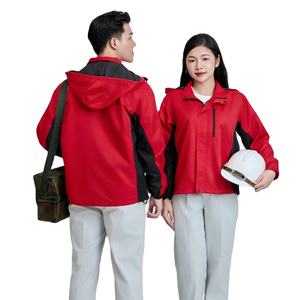 เสื้อแจ็คเก็ต FMF เวียดนาม รุ่น Thin Windproof Waterproof Breathable Hard Shell ผลิตจากโพลีเอสเตอร์ 100% สำหรับทุกเพศ สีแดง-ดำ พร้อมฉนวนกันความร้อน - Product Image 1