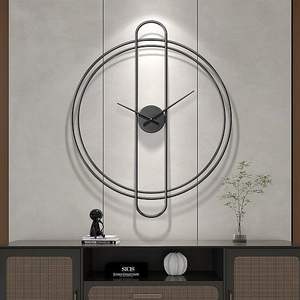 Iron Metal Wall <b>Clock</b> Featuring Sculptural Form For Artistic Interior Enhancement And Stylish Wall Decoration - Product Image 1