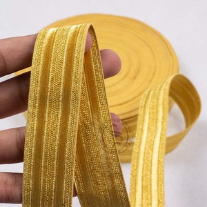 Ruban tressé en dentelle de haute qualité, fait main, avec fil doré, personnalisable avec logo pour uniforme - Product Image 5